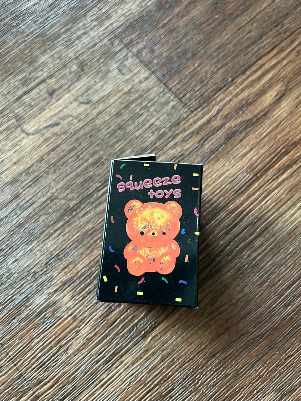 Orange Glitter Bear Squishy Toy